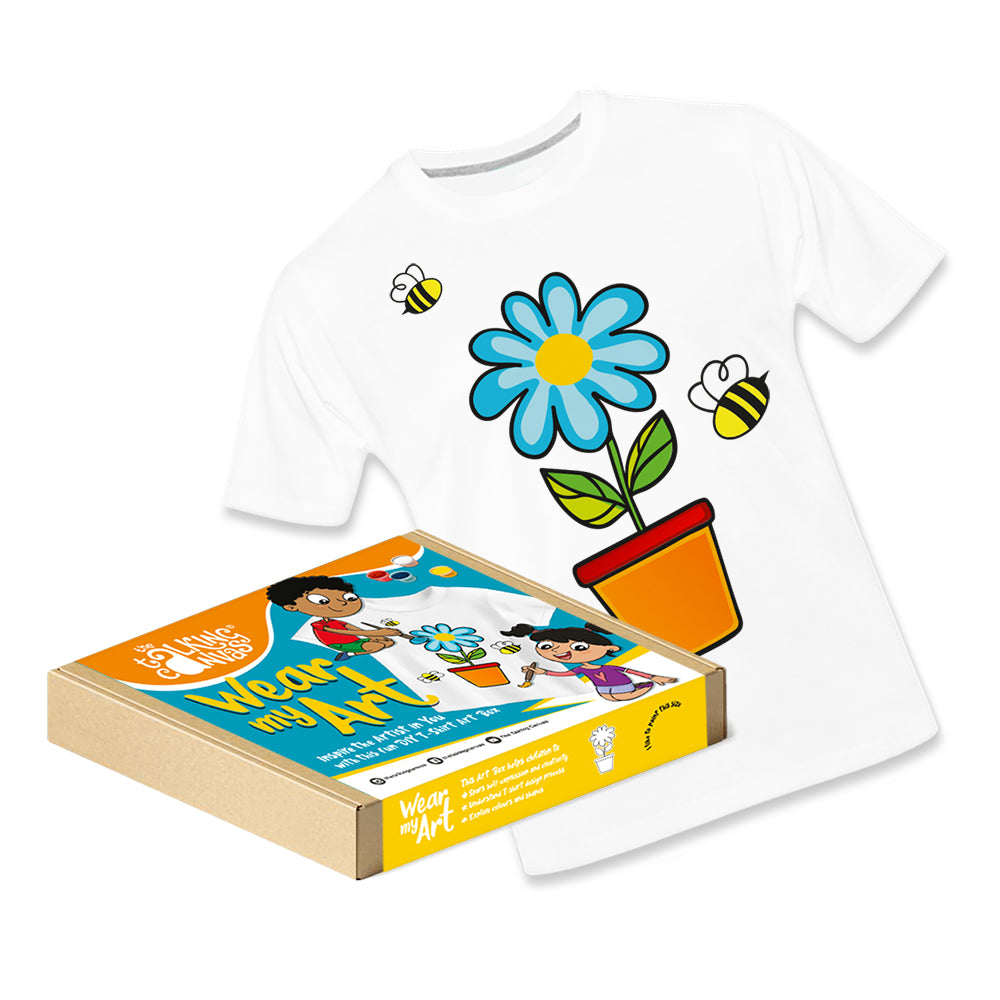 Wear My Art DIY Kit-Kids T-Shirt-Flower Stencil
