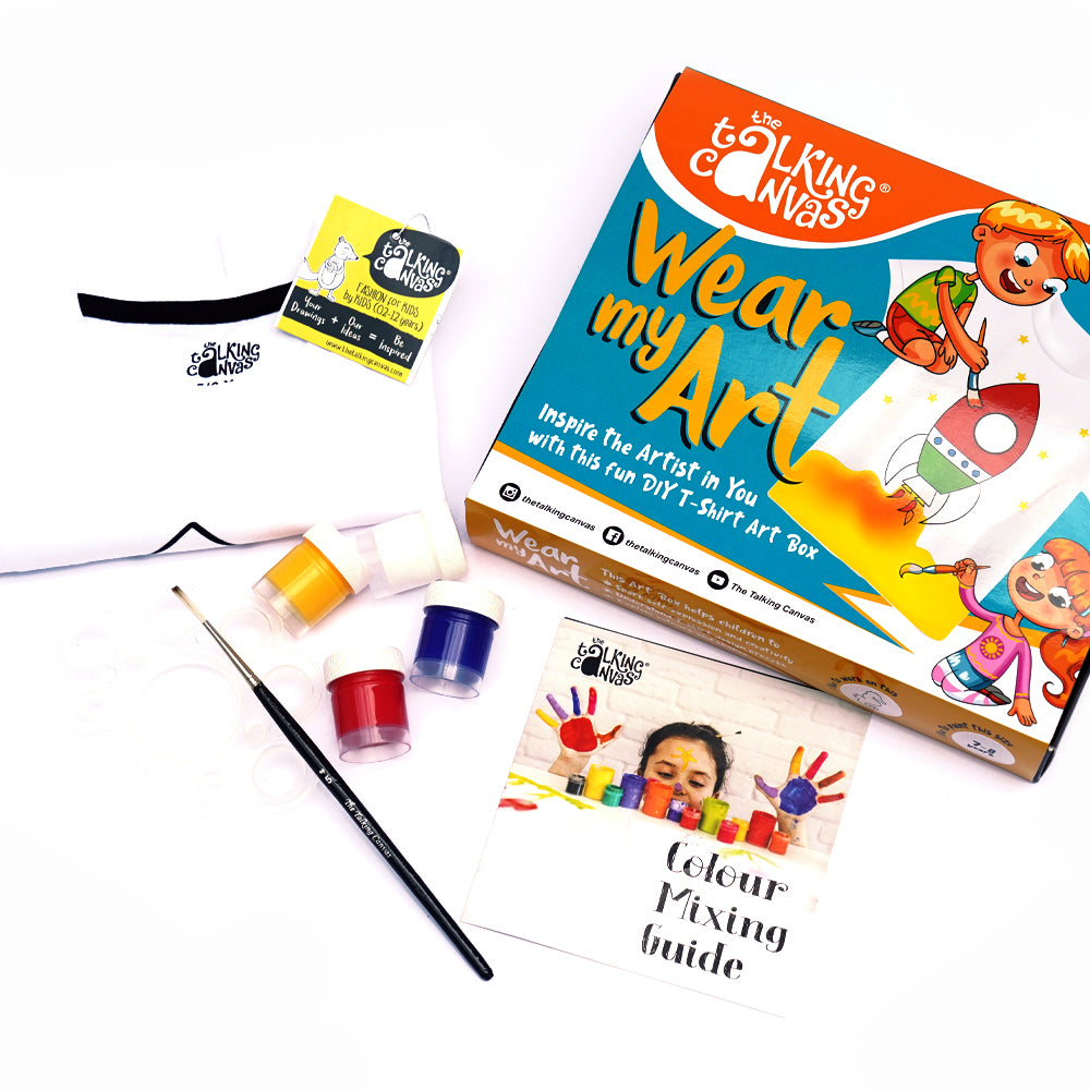 Wear My Art DIY Kit-Kids T-Shirt-Fish Stencil