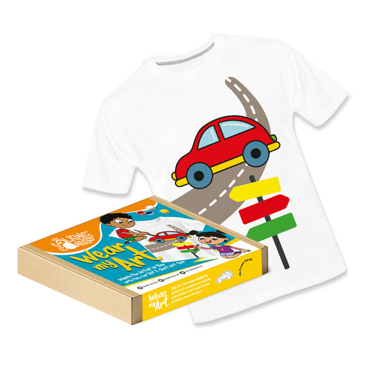 Wear My Art DIY Kit - Kids T-Shirt - Car Stencil