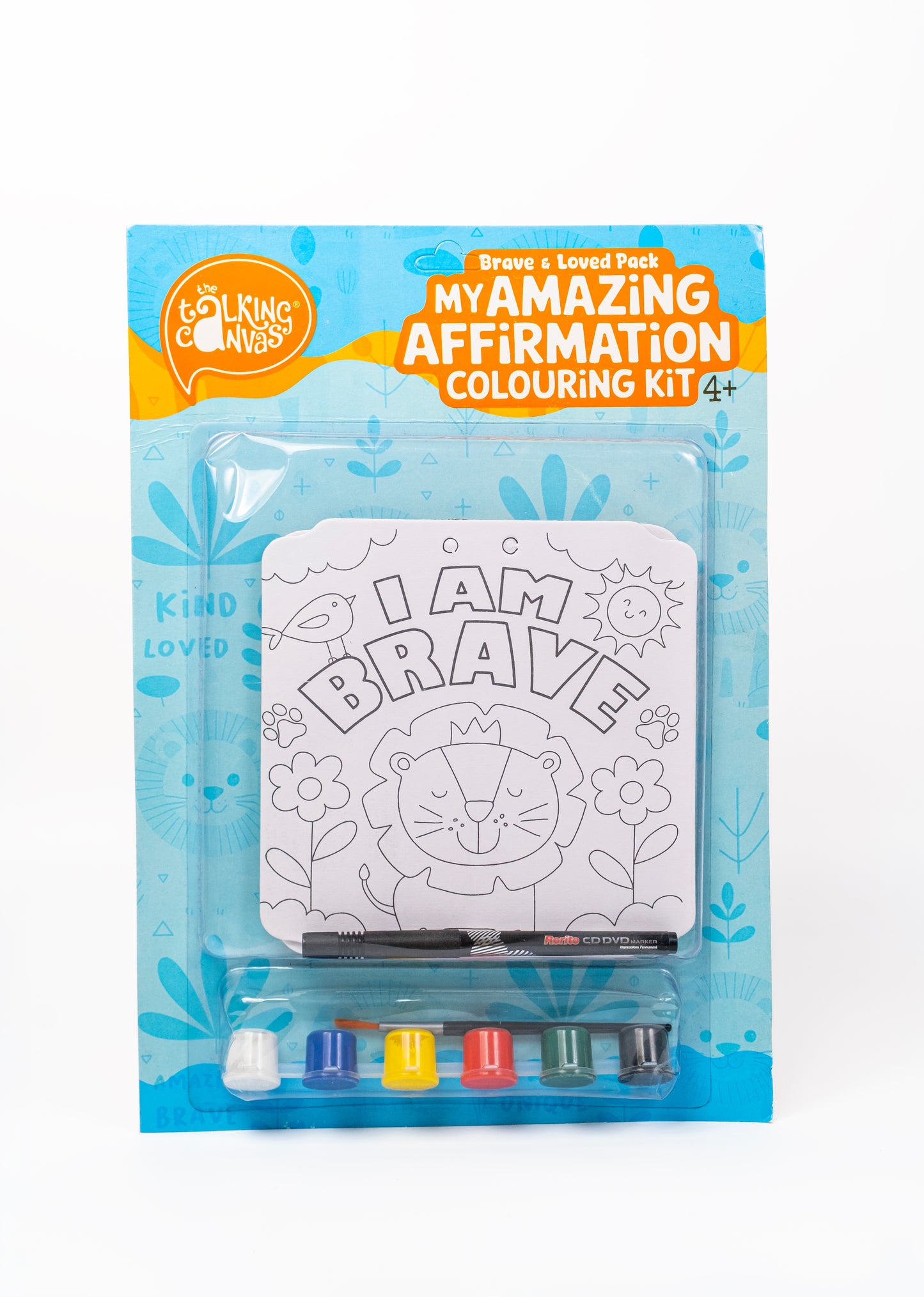 Affirmation Colouring for Kids – I Am Brave, I Am Loved | Kids DIY Art Kit