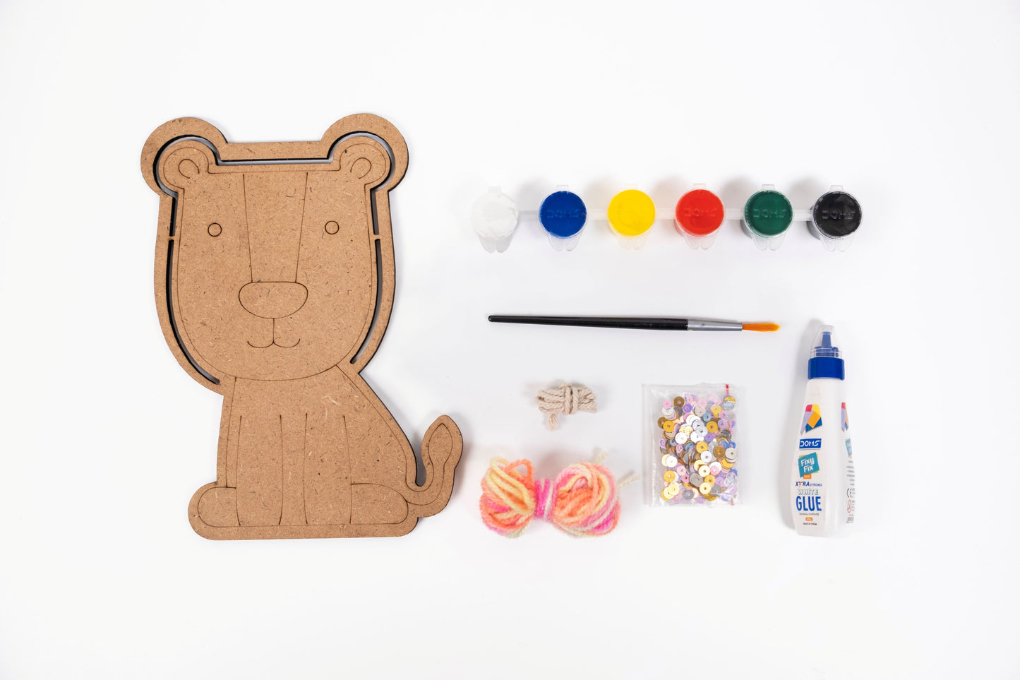 Lion Creative Craft Kit for Kids | DIY Paint & Thread Art Activity