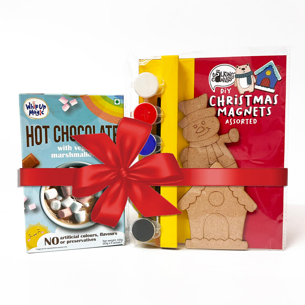 Fun Christmas Combo: DIY Xmas magnet + Whip Up Magic's Hot Chocolate